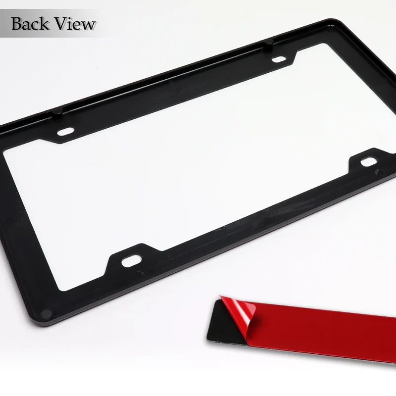 2pcs Black ABS License Plate Tag Frame Cover with Car Trunk Emblems For 3.8L L67 - Image 5
