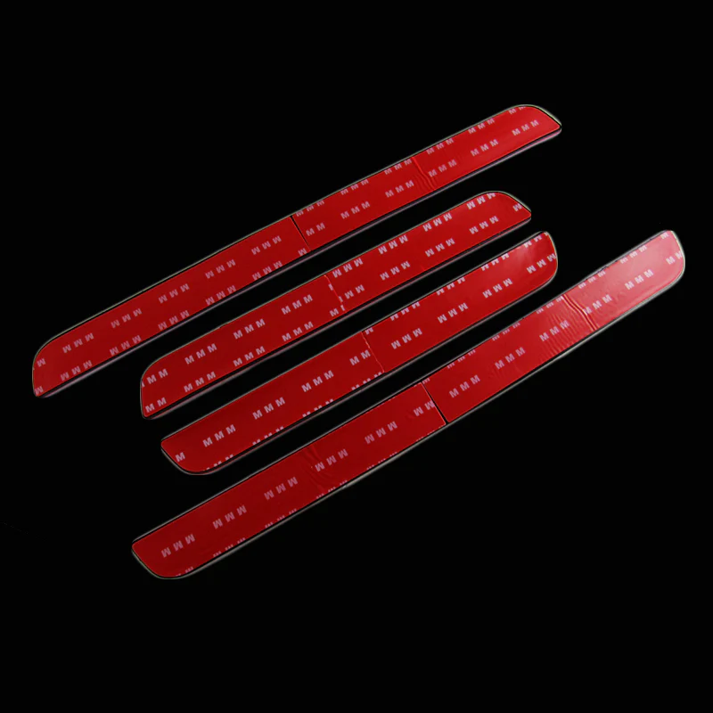 4PCS For Acura Blue Border Rubber Car Door Scuff Sill Cover Panel Step Protector - Image 3
