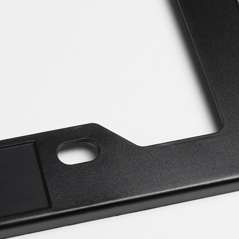Black ABS License Plate Frame with Black Emblems For Dodge HellCat SRT8 - 2pcs - Image 6