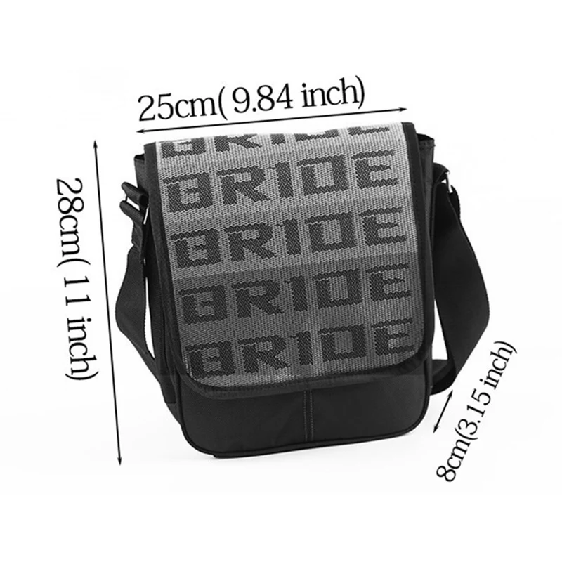 BLUE GRADATION CROSSBODY SHOULDER BRIDE RACING BAG W/ GREEN TK HARNESS STRAPS - Image 7