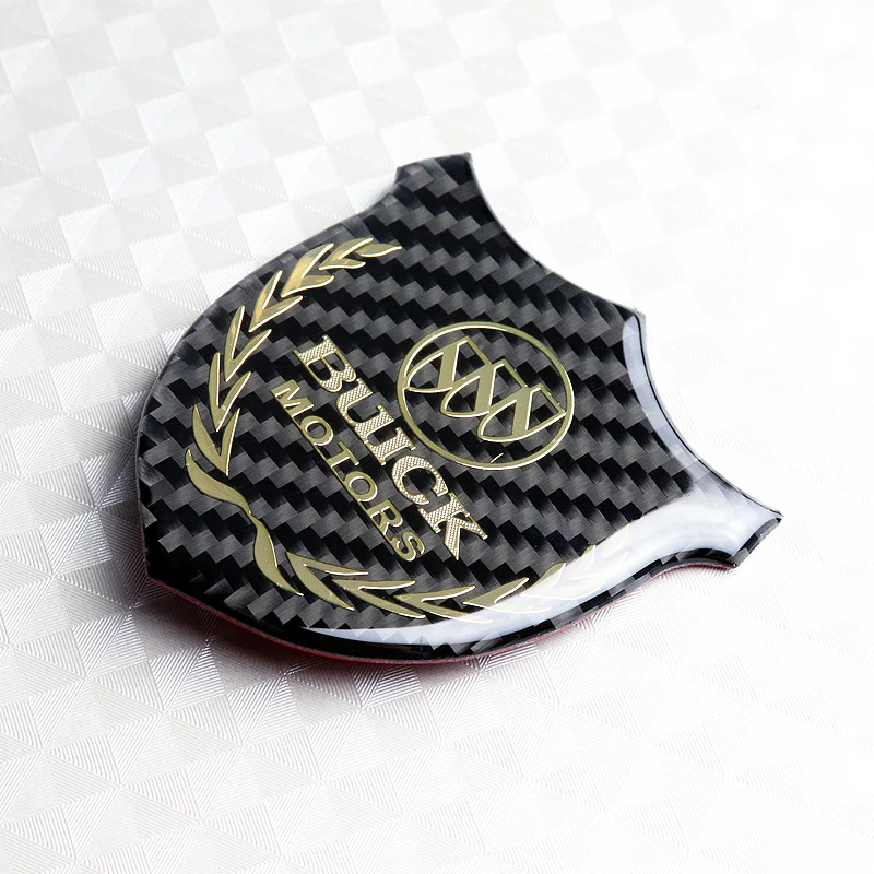 Buick Gold 3D Carbon Fiber Emblem Sticker x2 - Image 5