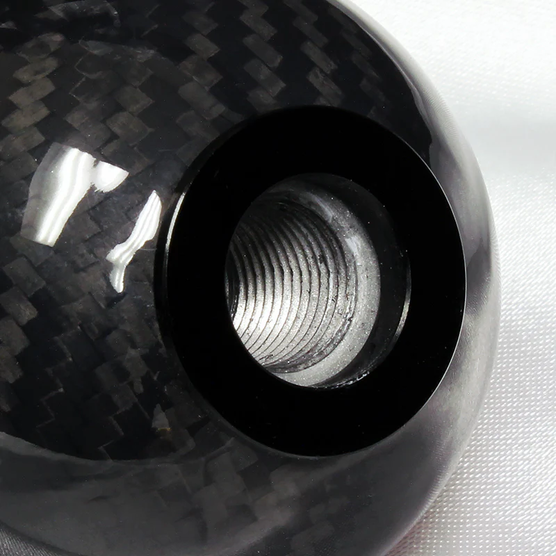 Mugen 5-Speed Carbon Fiber Shift Knob with Red & Silver Line - Image 4