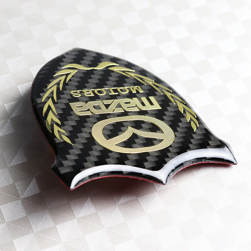 Mazda Gold 3D Carbon Fiber Emblem Sticker - Image 3