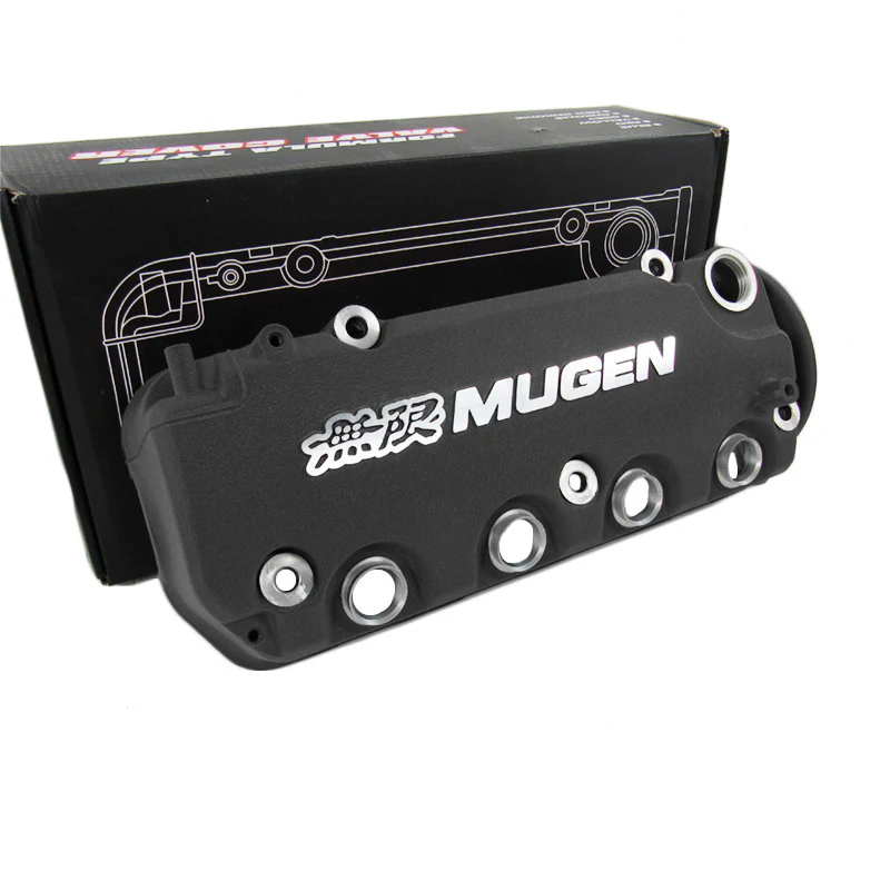 Mugen Black Set Racing Rocker Engine Valve Cover with Oil Cap for Honda Civic D15 D16 D16Y8 D16Y7 VTEC SOHC - Image 3
