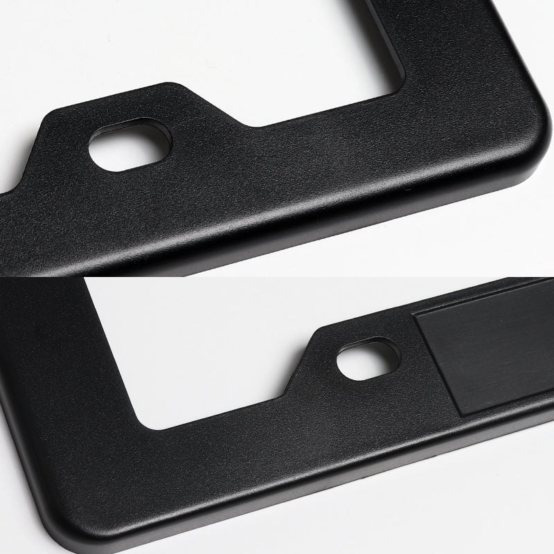 Mugen Motor Sports Honda Civic Si Black ABS License Plate Frame with Silver Emblem x2 - Image 3