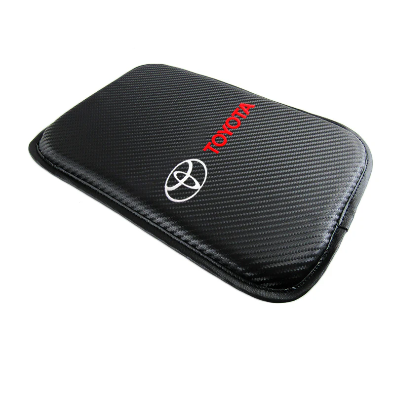 Toyota Carbon Fiber Look Embroidered Armrest Cushion - Image 5