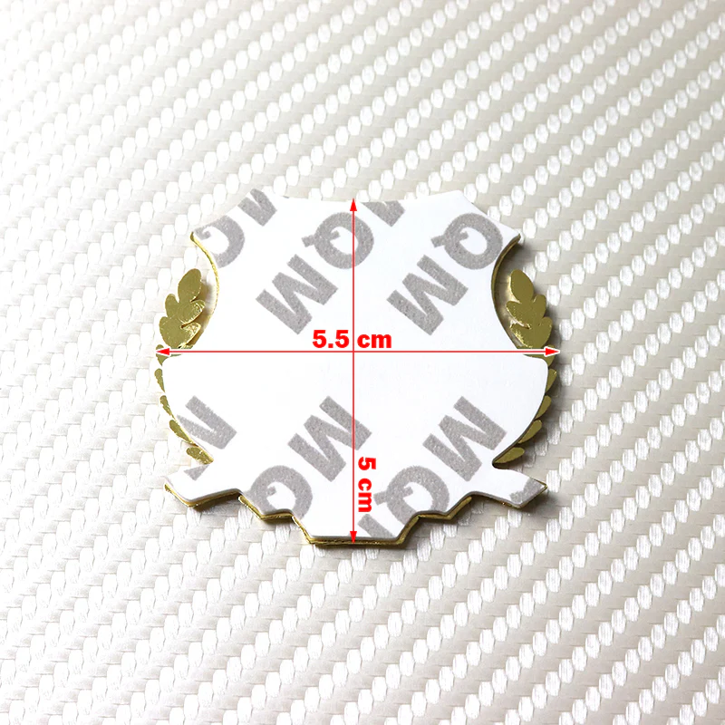Mitsubishi Gold 3D Metal Emblem Sticker x2 - Image 5
