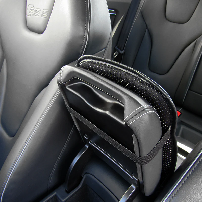 Volvo Carbon Fiber Look Embroidered Armrest Cushion - Image 4